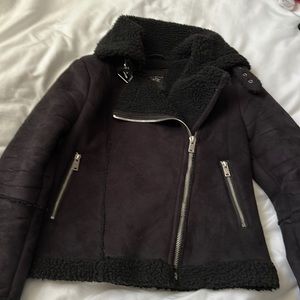 black aviator jacket